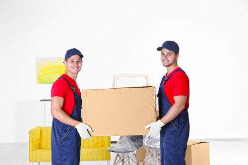 Team member wearing PPE during a local moving job