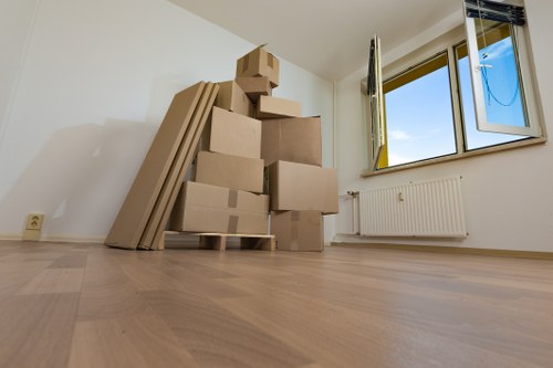 House removals team managing a move near Manor House