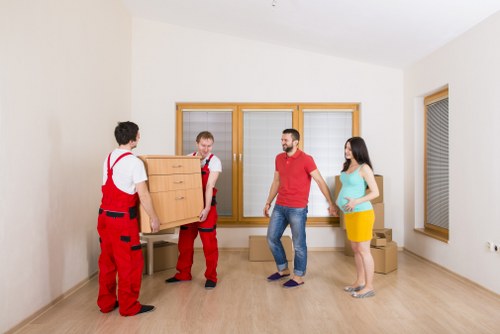 Local removals van helping with access challenges in Manor House