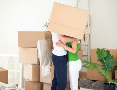Local removal van and moving supplies prepared for a Manor House move