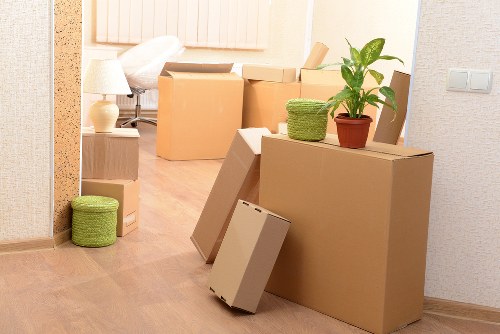Packing and loading items into a removals van in Manor House