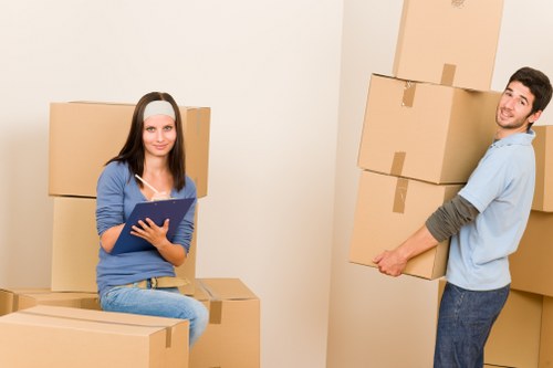 Local moving van positioned for a flat or office relocation in Manor House
